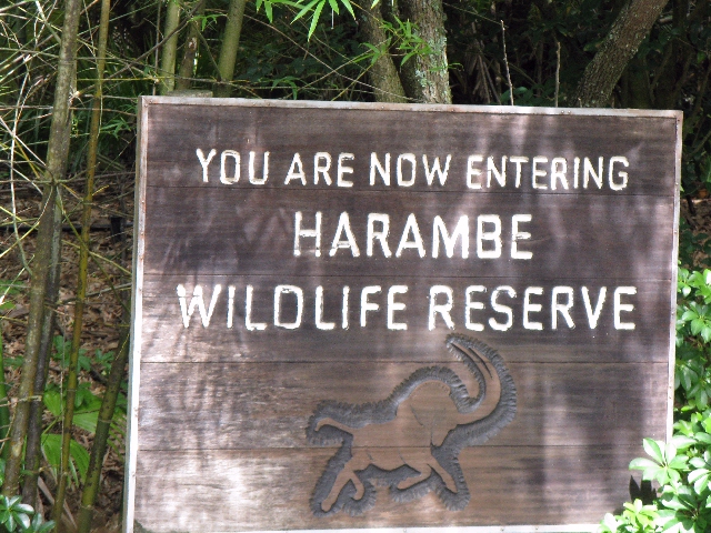 Sign at the beginning of Kiliminjaro Safari